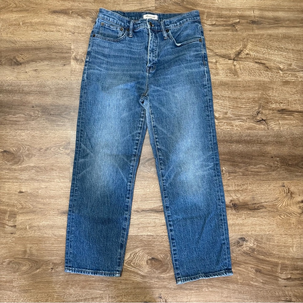 Madewell Classic Straight Jeans Blue Wash Size 28